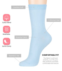 Women's Basic Socks_Pastel Sky Blue