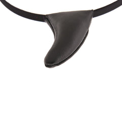 leather devil horn headband black 2
